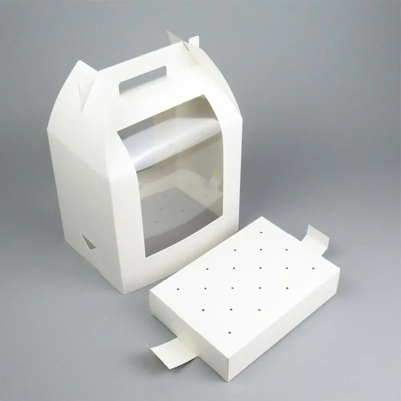 

Portable Cake Pop Boxes 2PCS Cakepop Display Carriers with 18 Holes Cake Pop Packaging Candy Boxes for Lollipops Candy Pop Cake
