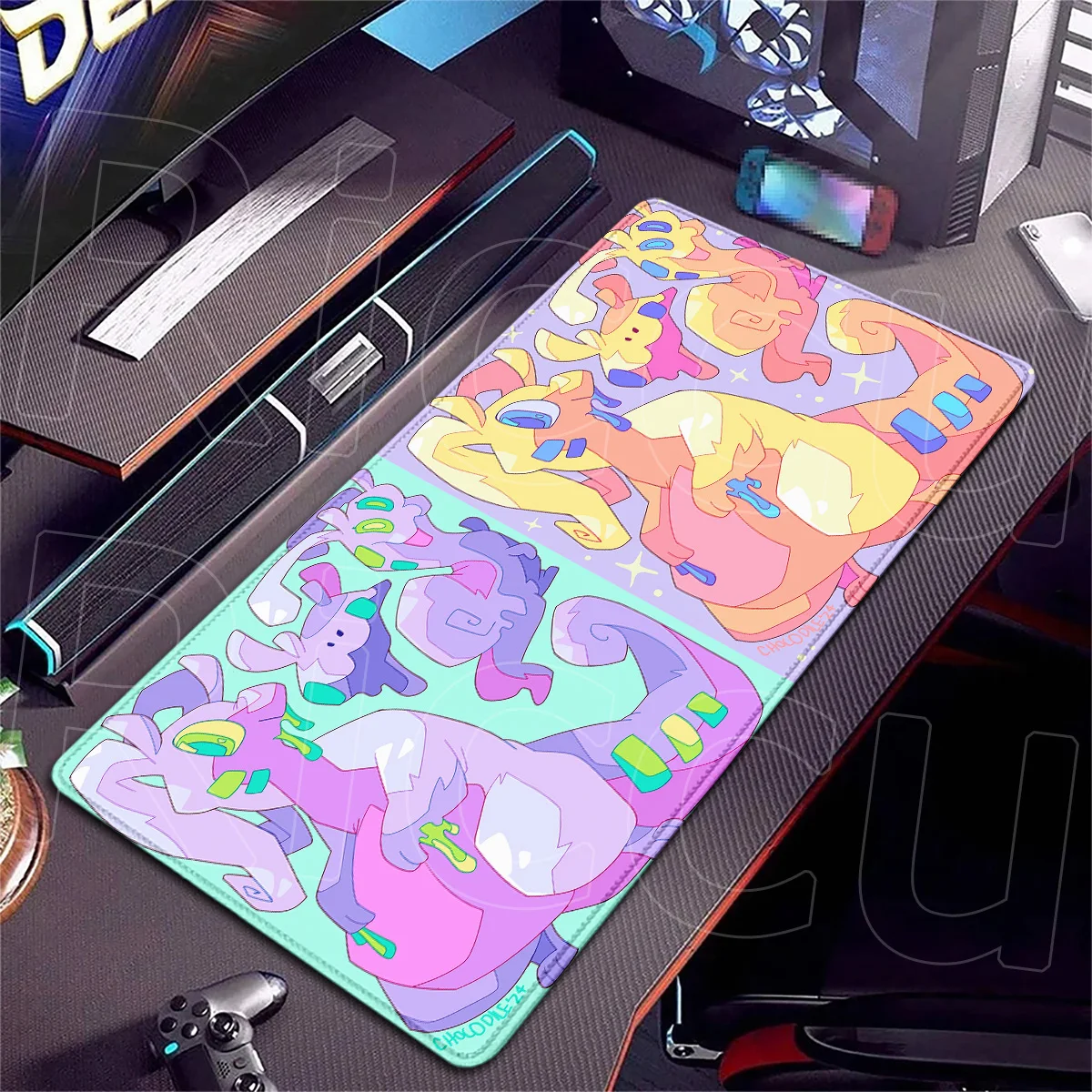 Rubber Laptop Keyboard Desktop Mat Large Gaming Extended Carpet PC Gaming Accessories XXL Pokemon Non-slip Cute Goodra Mouse Pad