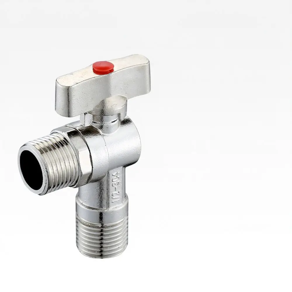 Universal Brass Angle Valve High Flow Shutoff Tap Cold Hot Pipe Connector For Bathroom Kitchen Water Faucet