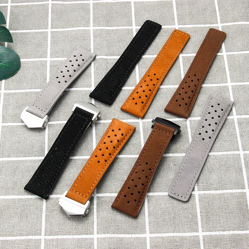 Uma variedade de estilos disponíveis acessórios de relógio premium para tag heuer série pulseiras de couro genuíno à prova de suor 20 22 24mm