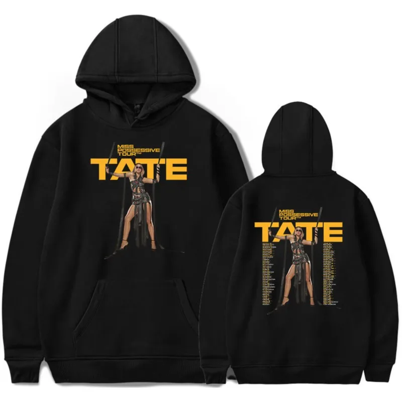 Tate McRae 2025 MISS POSSESSIVE TOUR Cozy Hooded Streetwear Sweater Unisex Stylish Pullover Apparel Fashionable