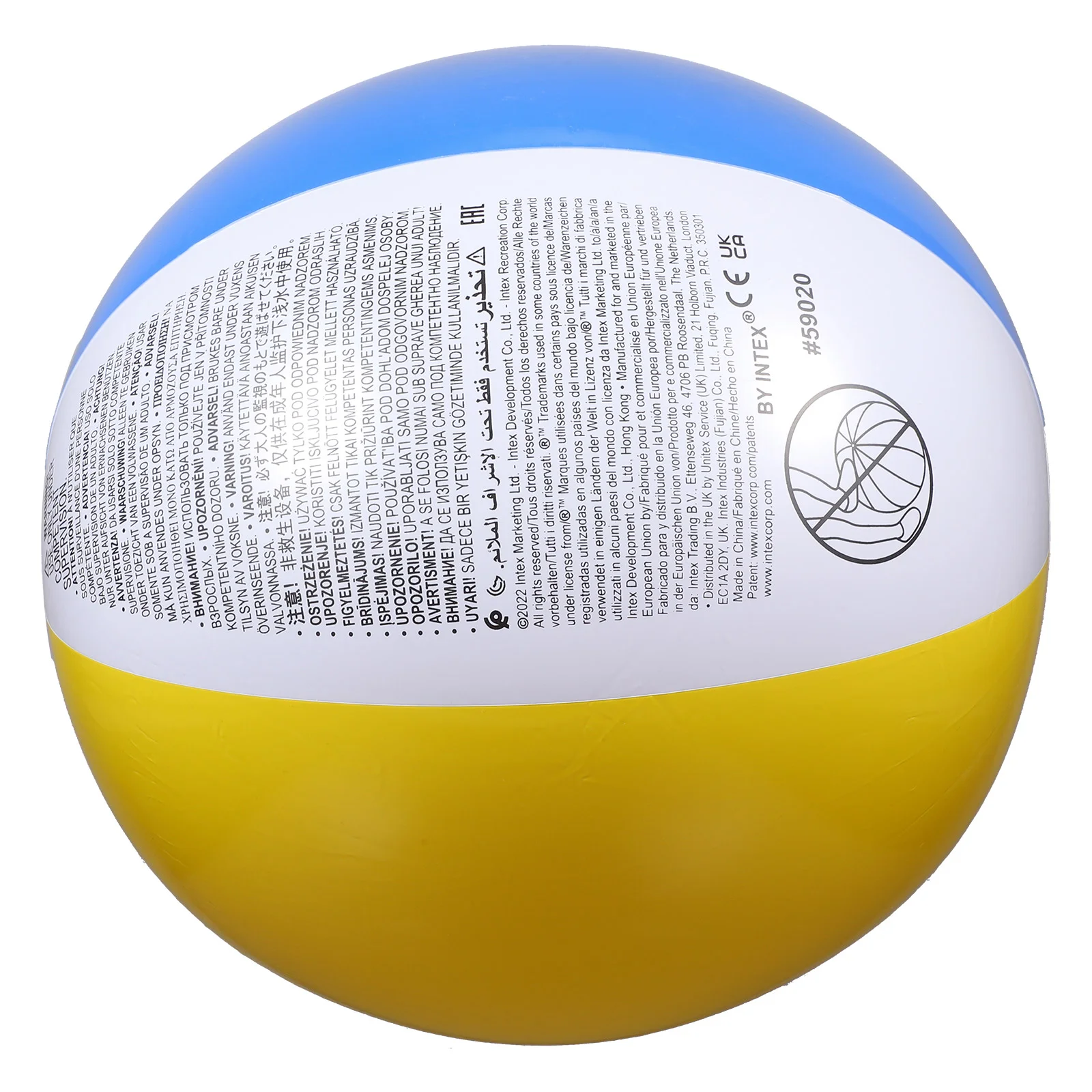 Vierkleurige Strandbal Opblaasbaar 59020 Ongeplaasbaar Diameter 51 cm Sport Zwembad Speelgoed Ballen Pvc Klein