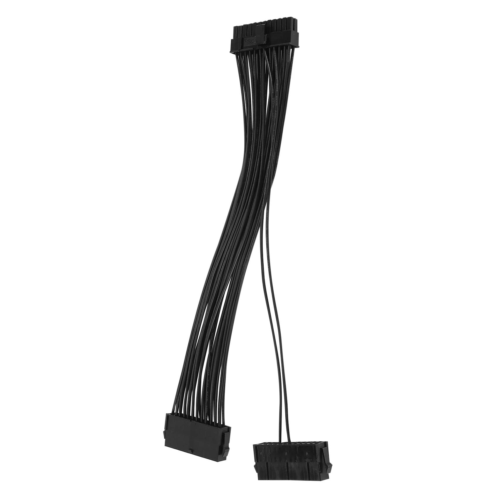 A29F-Power Divisor de fuente de alimentación, adaptador de cable dual PSU 24 pines 20 + 4 pines Adaptador de placa base ATX Cable de extensión Ad de minería dual de 24 pines