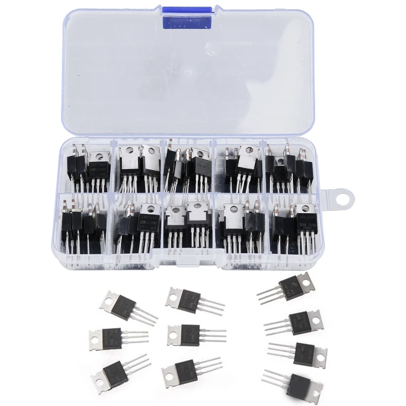 مجموعة متنوعة من ترانزستورات Mosfet IRF640 IRF740 IRF840 IRF3205 IRF9540 IRFZ44 IRF510 IRF 520 IRF530 IRF540