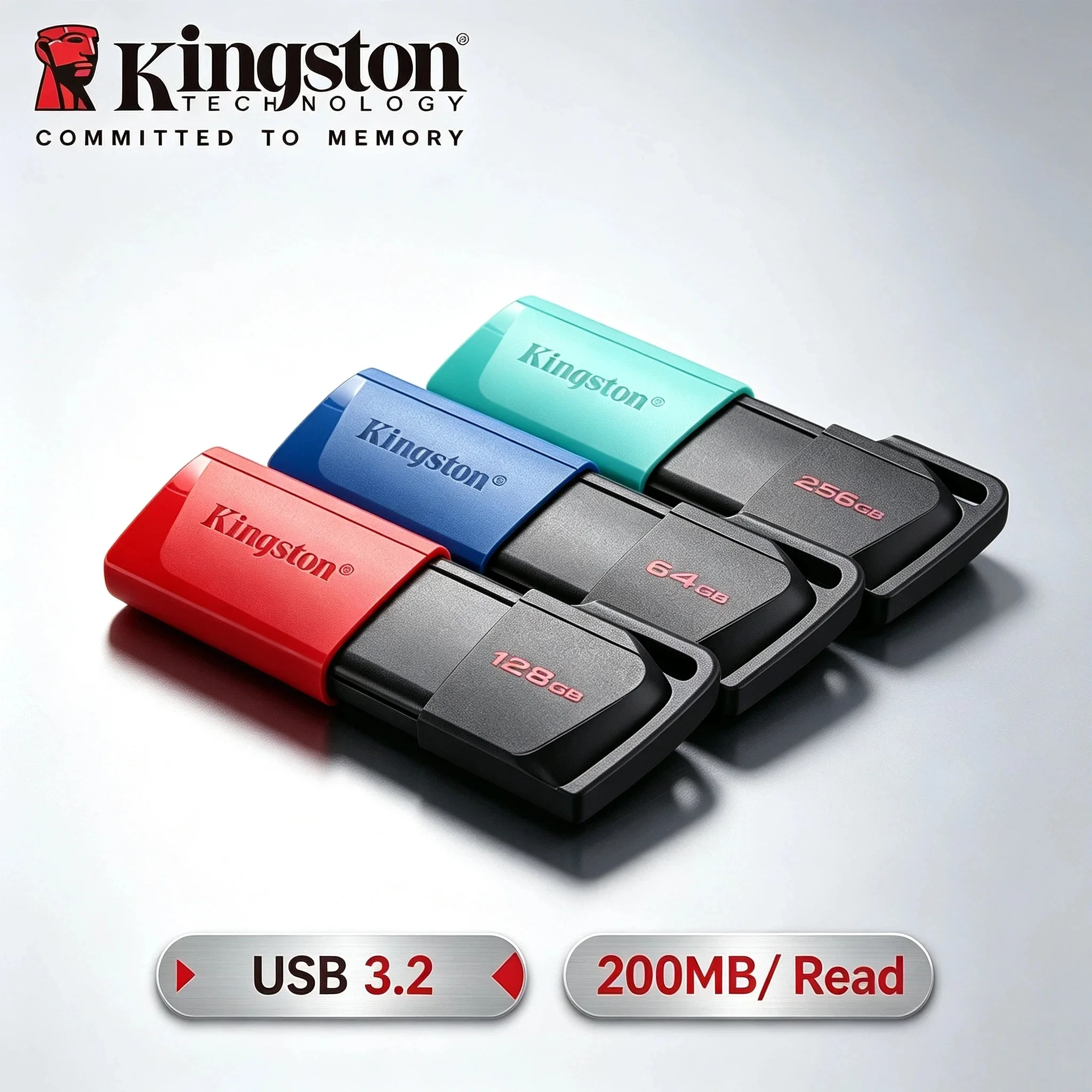 Kingston DTX 64GB 128GB 256GB USB 3.2 Gen 1 Original Pen Drive U Disk High Speed Memory Stick for Desktop PC