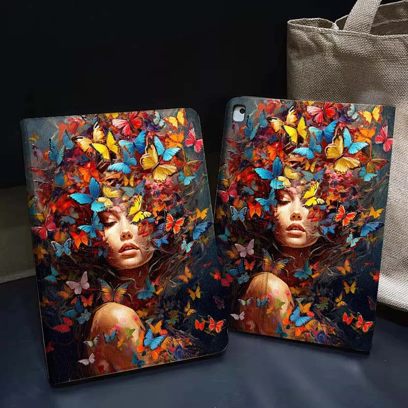 

Colorful Cartoon Flower Pattern Tablet Case For Apple iPad Air Pro mini 1 2 3 4 5 6 7 8 9 11 M2 M3 M5 M4 5th 6th 7th 10th 11th