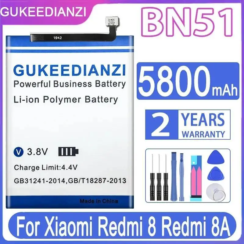 

BN51 Long-Lasting For Xiaomi Redmi 8 8A 5800Mah Mobile Phone Battery