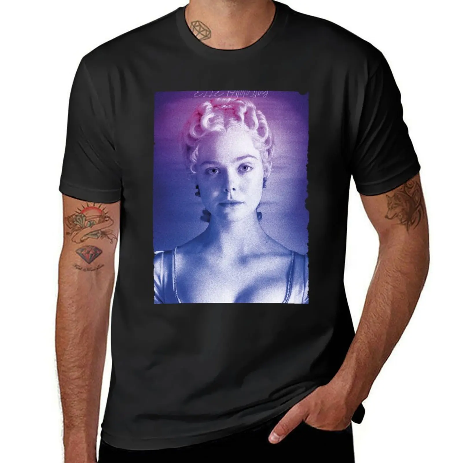 elle fanning T-Shirt cute tops boys animal print blacks sweat shirts, men