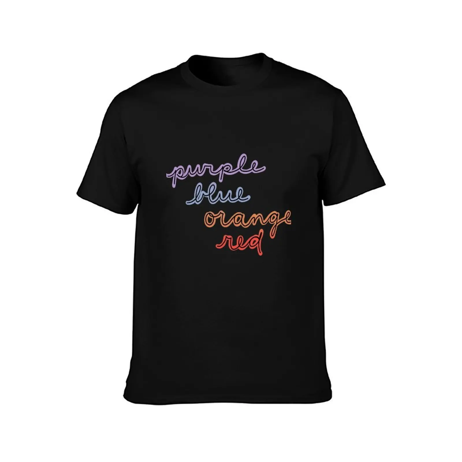 Purple blue orange red T-Shirt Big and Tall Basic Tee Shirt