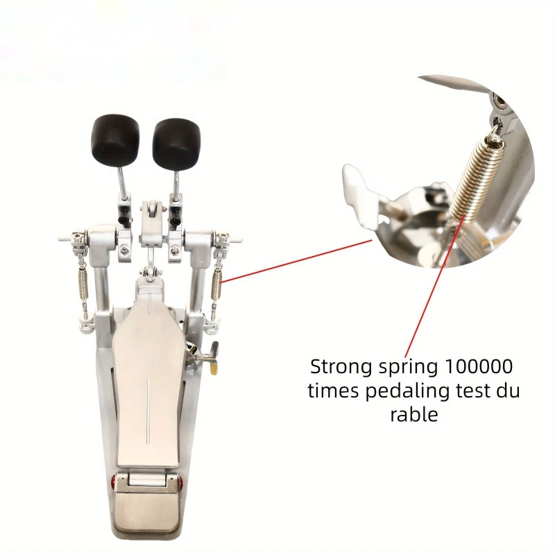 Drum Kit Double Step Hammer Pedal Direct Drive Double Pedal Force Speed Durable Drums Pedals Percussion Instruments Accessories
