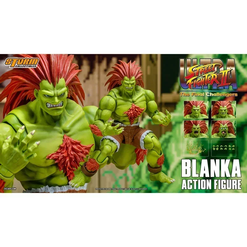 ألعاب العاصفة الأصلية 1/12 Ultra Street Fighter II The Final Challengers Blanka ألعاب شخصيات الحركة ألعاب مجسمة قابلة للجمع