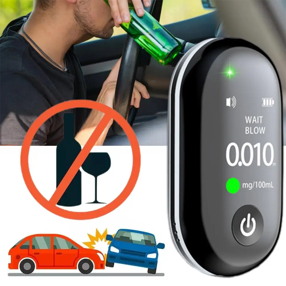 

Portable Mini Digital Breath Alcohol Tester Professional 2025 LCD With Tester Alcohol New Display Electronic Breathalyzer J1V4