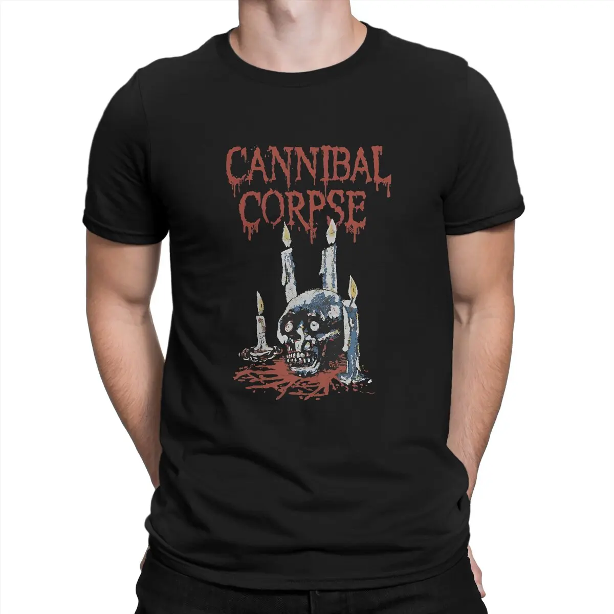 Ritual Candles Men TShirt Cannibal Corpse Crewneck Tops Fabric T Shirt Funny Top Quality Birthday Gifts