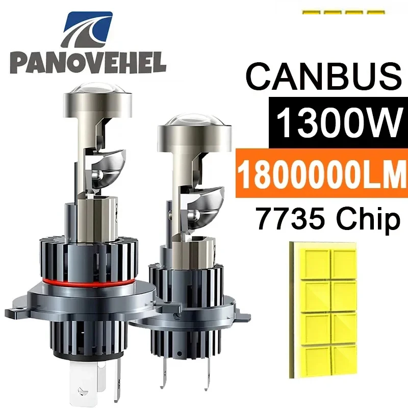 

PANOVEHEL 1800000LM 1300W H7 H4 Led Lenses 1:1 Wireless H11 H8 Led Projector 9005 9006 HB3 Car Headlight Plug&Play Fog Light