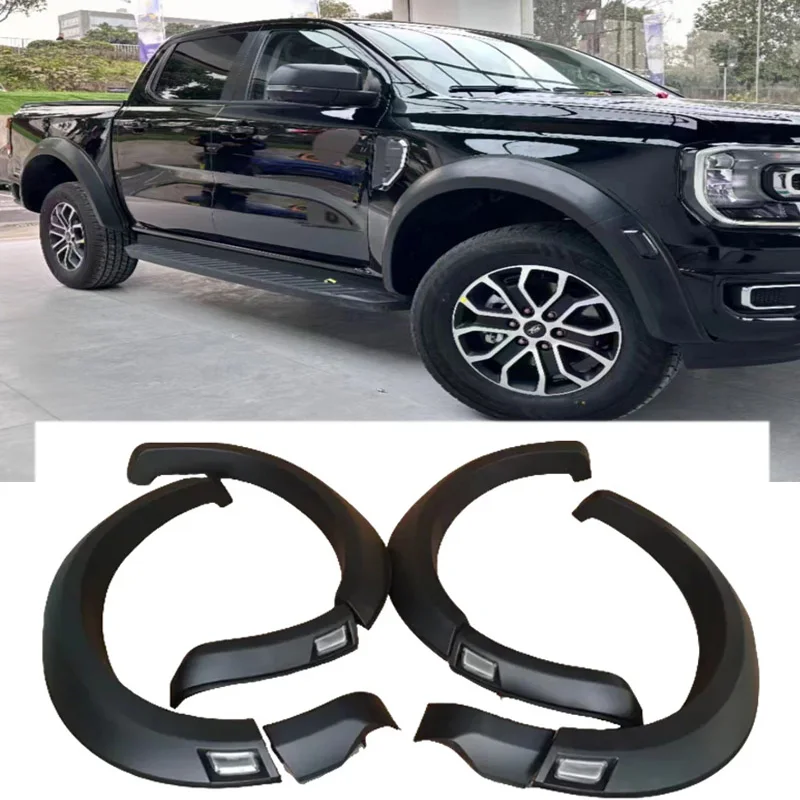Светодиодные расширители крыльев автомобиля, колесная арка, брызговики для Ford Ranger T9 Wildtrak Sport Limited XLT XL XLS 2022 2023 2024