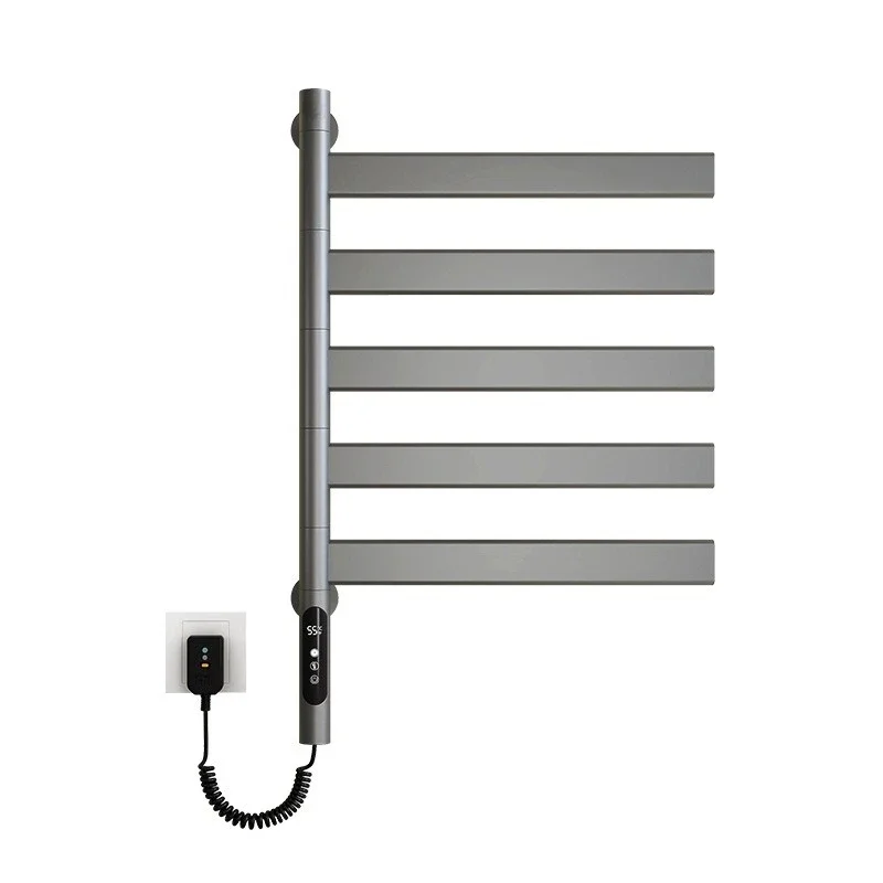 

Rotating electric towel rack, household bathroom toilet, intelligent constant temperature electric heating drying towel bar