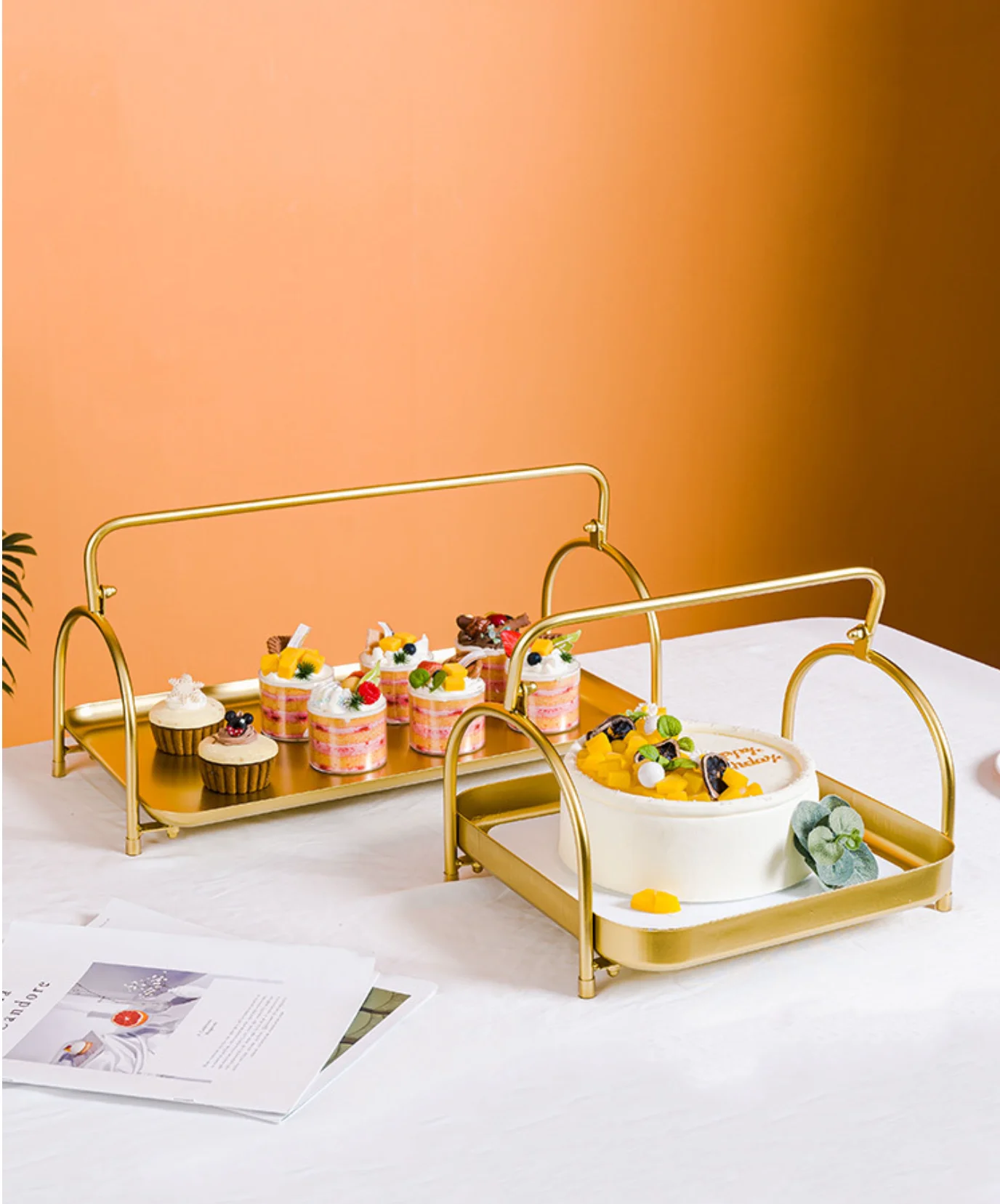 10PCS Grand Event Buffet Dessert Table Display Rack Pastry Cupcake Chocolate Cookies Candy Snack Tray Hotel Bar Fruit Food Plate