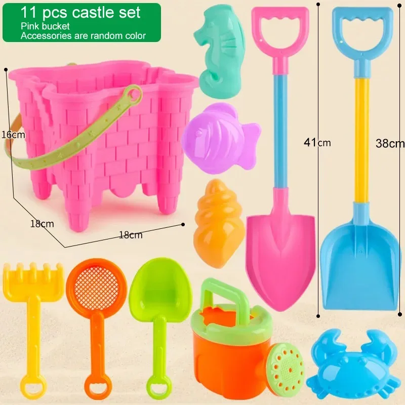 Ensemble d\'outils de sable de plage pour enfants, moule de sable de château, jouets d\'été pour bord de mer, jeu d\'eau, jouets de neige pour enfants,