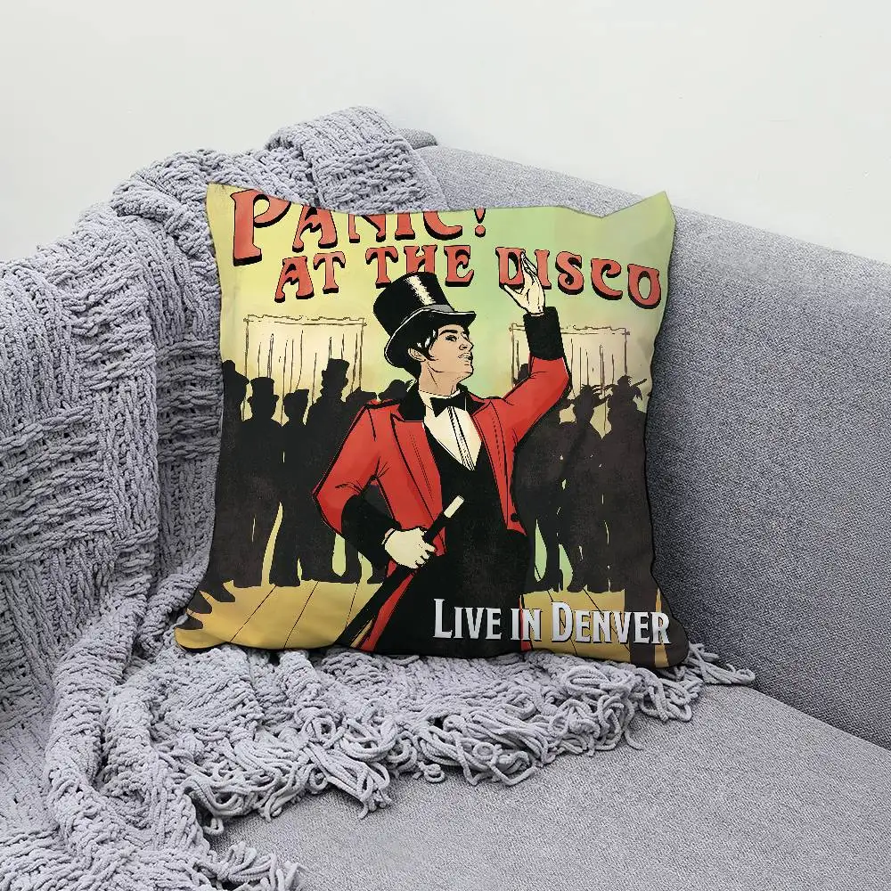 

P-Panic At The D-Disco Live In Denver Pillow Case Decor Protective Covers Comfortable soft for Sofa Living Room Home office