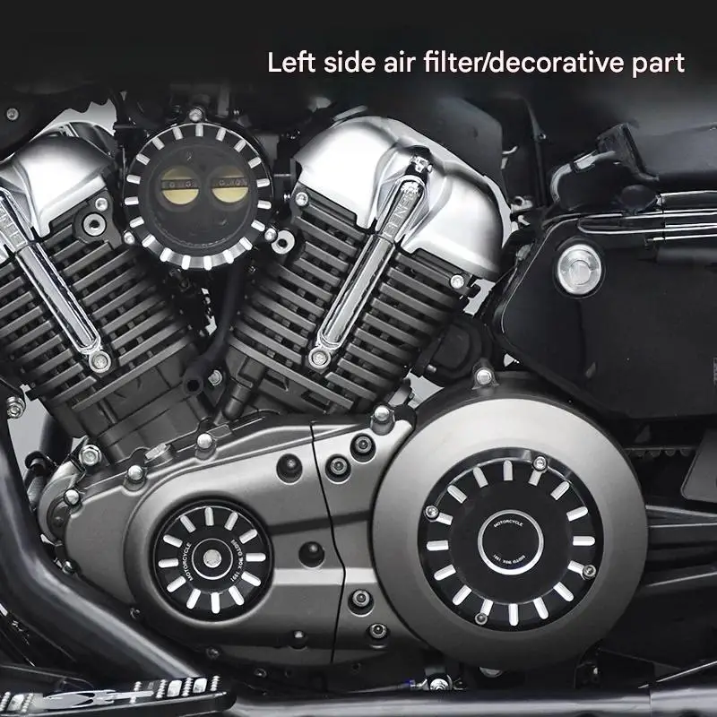 Left-side transparent air filter, engine electromagnetic cylinder head, left-side vacuum filter, for BENDA Napoleon bob 250.