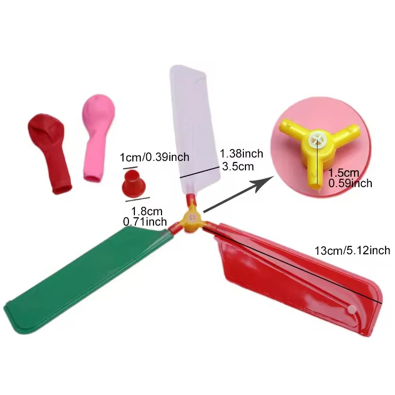 5-10PCS/Set Propeller Balloon Aircraft Creative Colorful Flying Balloon Hands-on Ability Exercise Game Gift for School Class ZYF view 6