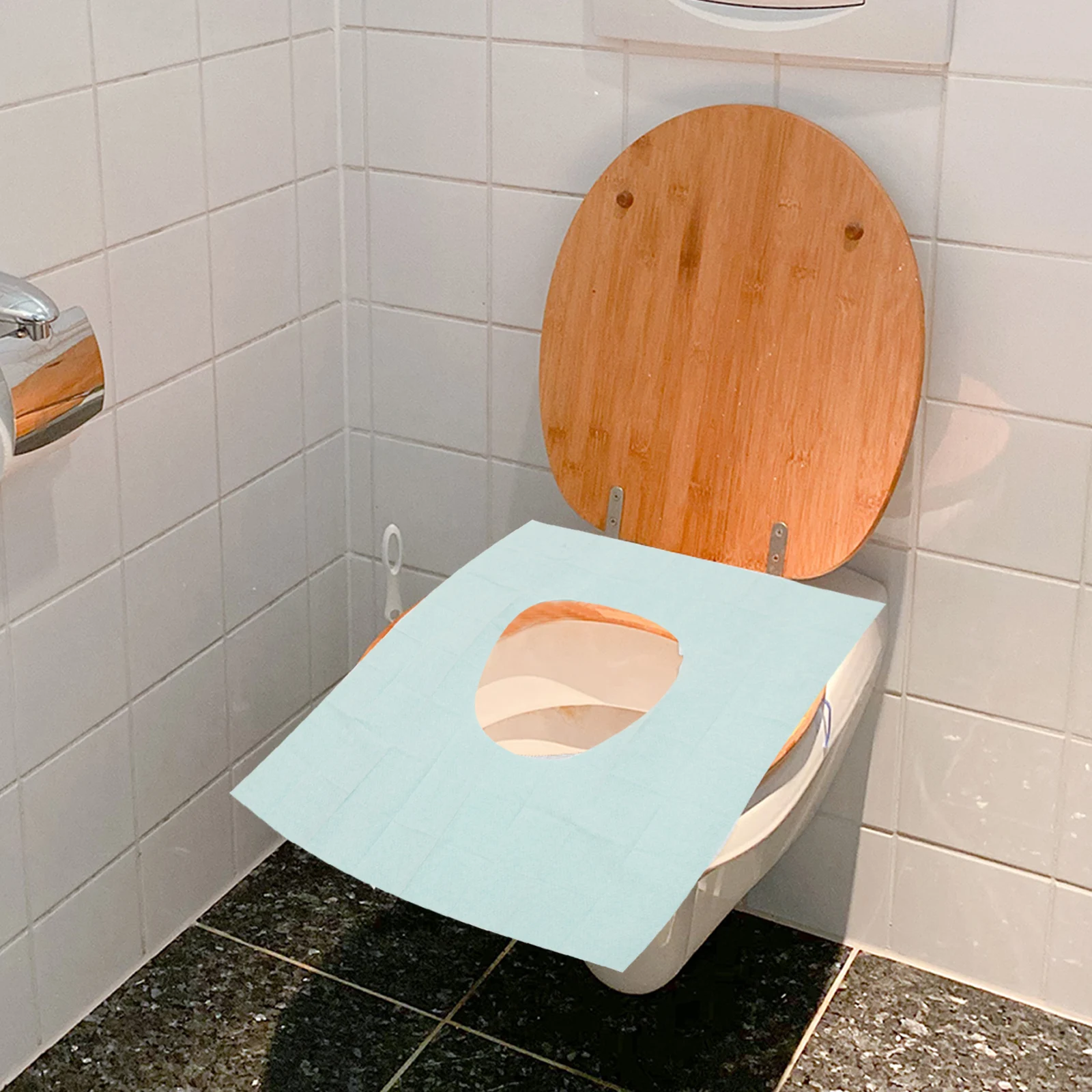 

Disposable Waterproof Toilet Seat Covers Pad Mat Home Hotel Portable Supplies Travel PE Material Lightweight Hygiene