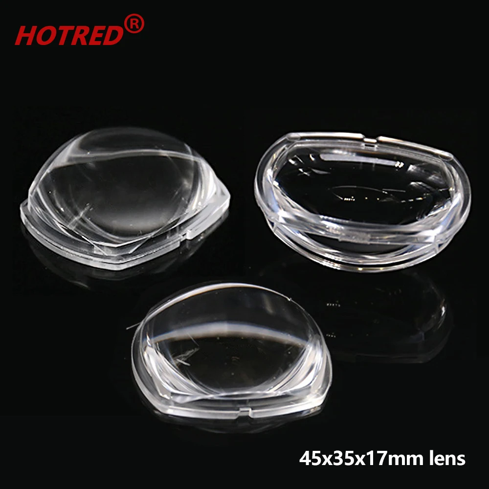 1Piece LED Lens 45x35x17mm Electric Bicycle Motorcycle Lens Acrylic Spotlight Focus Lens DIY Outdoor light Need Heatsink Cooling