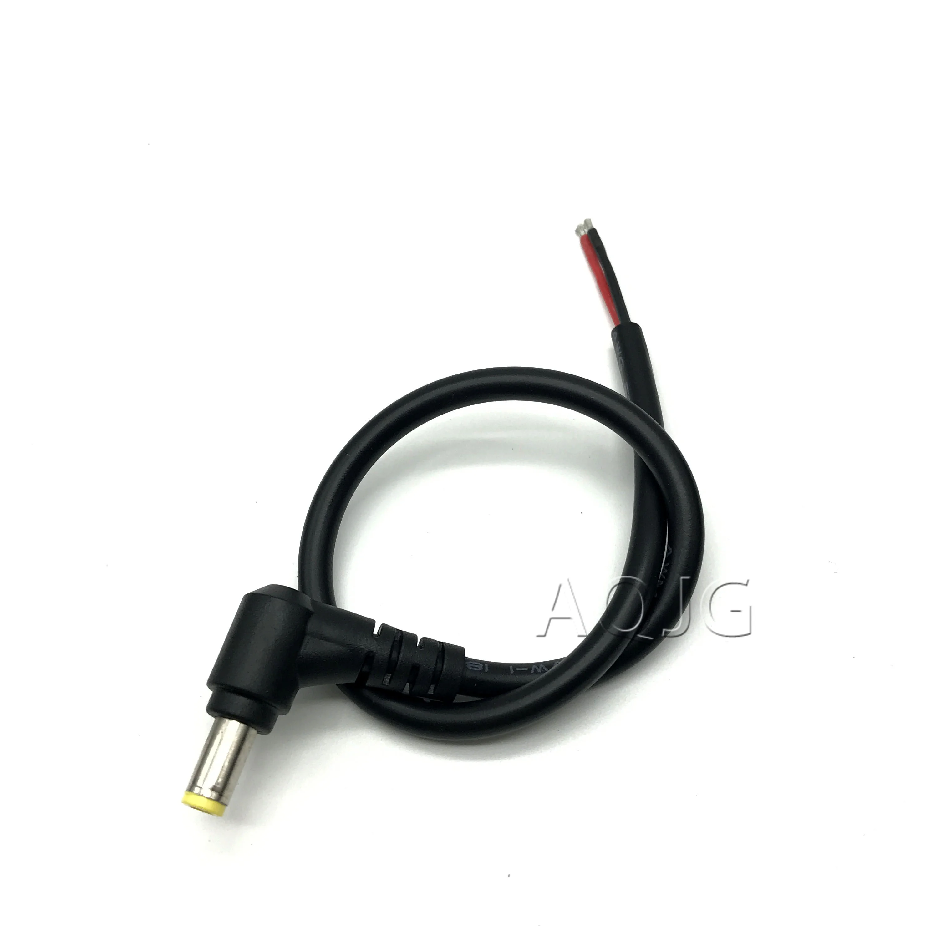 18AWG 90 Degree Double Elbow DC Power 5.5 x 2.1mm / 2.5mm Male Plug T o single Cable Right Angled 10A high power 0.3M 0.5m 1m