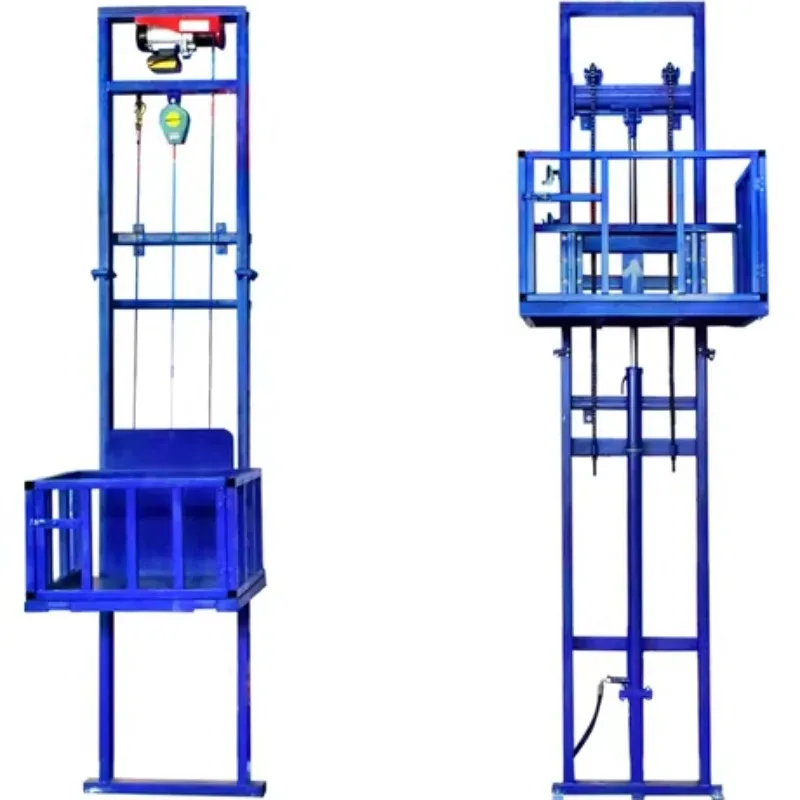 Free shipping Small household Electric Hydraulic Elevator Lift Cargo Warehouse Factory Track Simple Customizable