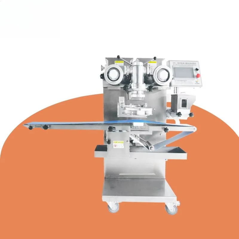 High Speed Stainless Steel Two Hopper Encrusting CustomizableMachine for Bakery Snacks Meat Bean Paste