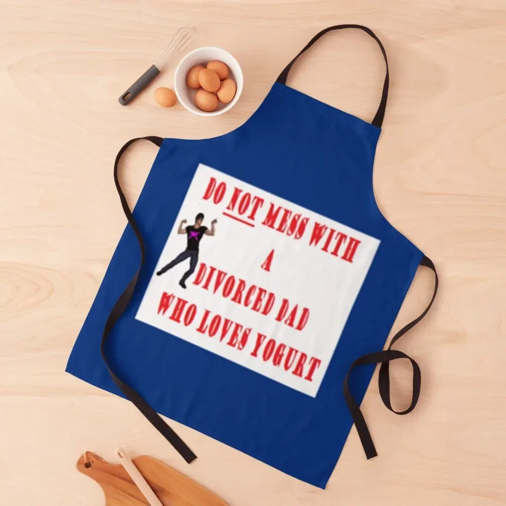 Do NOT mess with a divorced dad who loves yogurt Apron Professional Barber Waterproof Kitchen For Women Apron