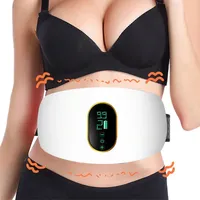 Belly Fat Burner for Women Men Electric Vibrating Abdominal Tens EMS Training Massager Heat Infrared Waist Shaper Belt Fitness