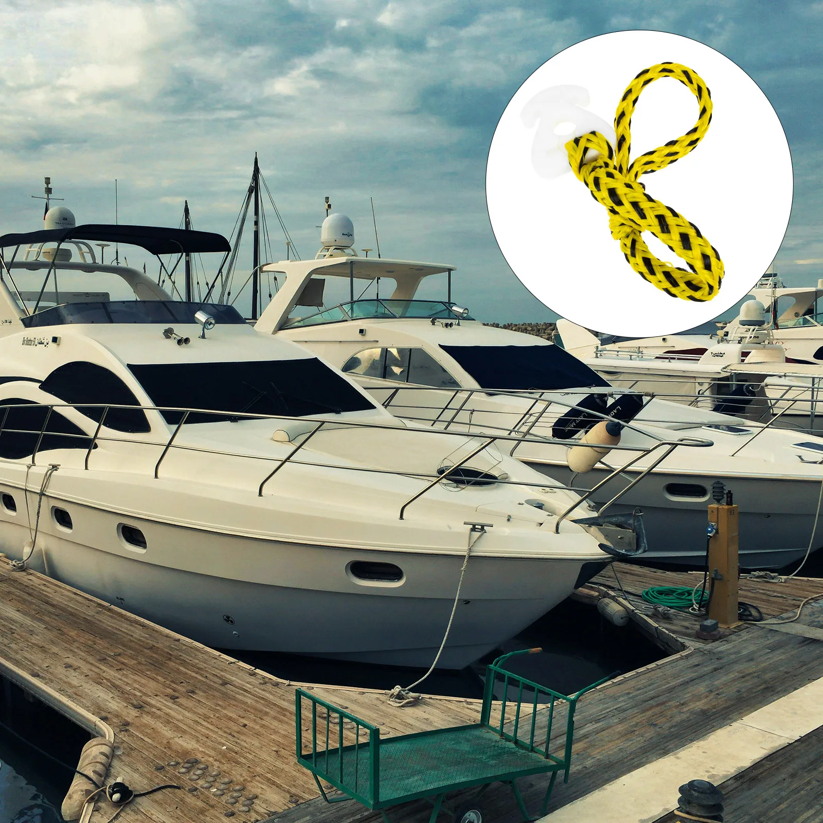 

2Pcs Flexible Yacht Dock Line High Durability Boat Pulling Rope Stretch Resistant Kayak Accessory
