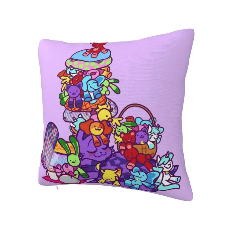 Custom Cartoon Smilings Critters Square Pillow Case Home Decor 3D Double-sided Printing Cushion Cover for Living Room