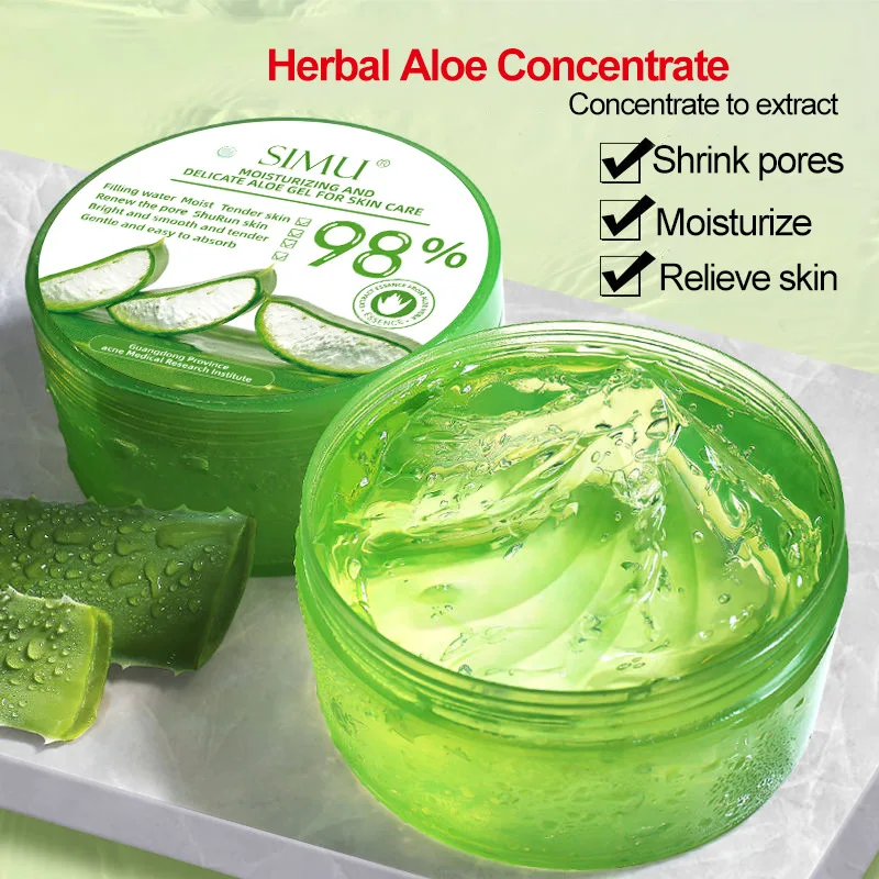 Acne Aloe Vera Gel Hydrating Moisturizing Cream 300g Filling Water Moist Tender Skin