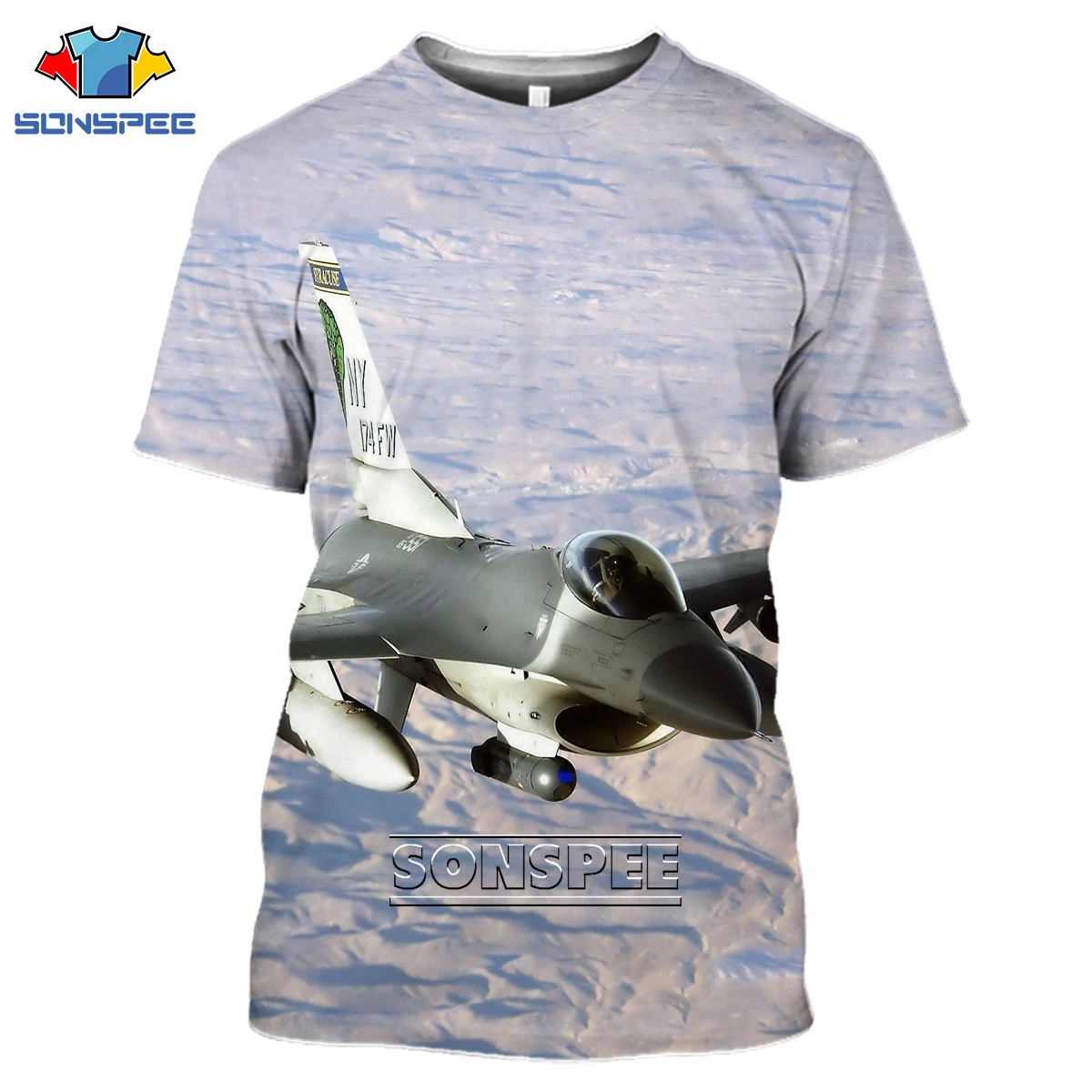 SONSPEE Helicopter T-shirt Harajuku Summer Fighter Military Men Women 3D Print Tshirt Hiphop Harajuku Short Sleeve O-Neck Top