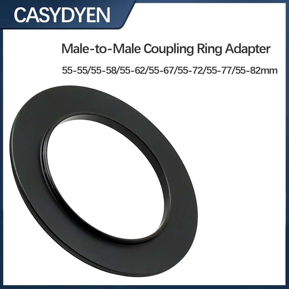 55-82mm Step Ring Adapter Male-to-Male Lens Filter UV CPL Coupling Ring Lens Adapter  Ring For Filters