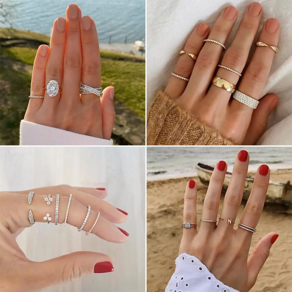 Trumium 2 mm 925 Sterling Silber Ringe für Damen, mit Zirkon eingelegt, halb ewig, stapelbarer Ring, edler Schmuck für den Hochzeitstag – Detail 4