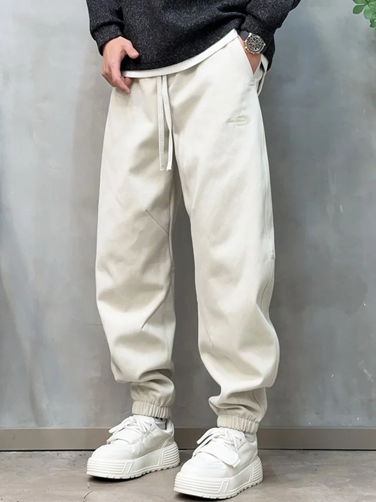 

Зимние утепленные мужские брюки из плотного хлопка с манжетами, ветрозащитные, универсальные, повседневные, рабочие, модные