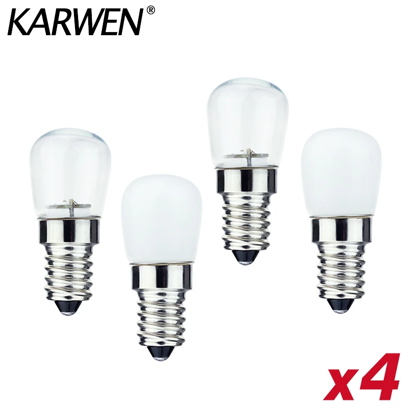 

4pcs/lot E14 LED Fridge Light Bulb 3W Refrigerator Corn bulb 220V LED Lamp Cold/Warm white SMD2835 Replace Halogen Lights