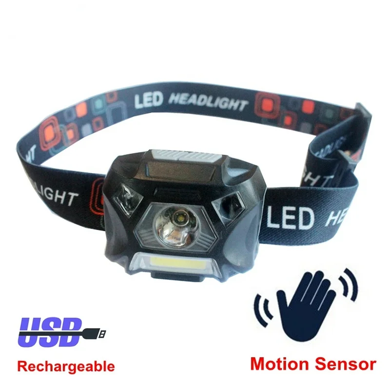 Motorrad LED Scheinwerfer Wiederaufladbare Wasserdicht, Motion Sensor Camping Scheinwerfer