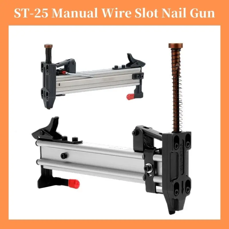 

Manual Steel Nail Gun ST-25/ST-18 Semi Automatic Cement Nail Gun Wire Slot Nailing Device Nailing Machine Woodworking Gun Tacker