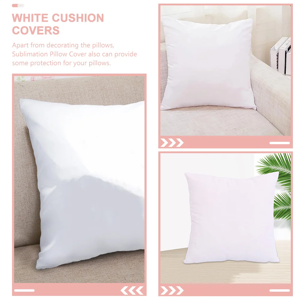 

4 Pcs Pillow Case Sublimation Kissenbezug Heat Transfer Covers DIY Throw White Cases Sublimations Kopfkissenbezug Cushion