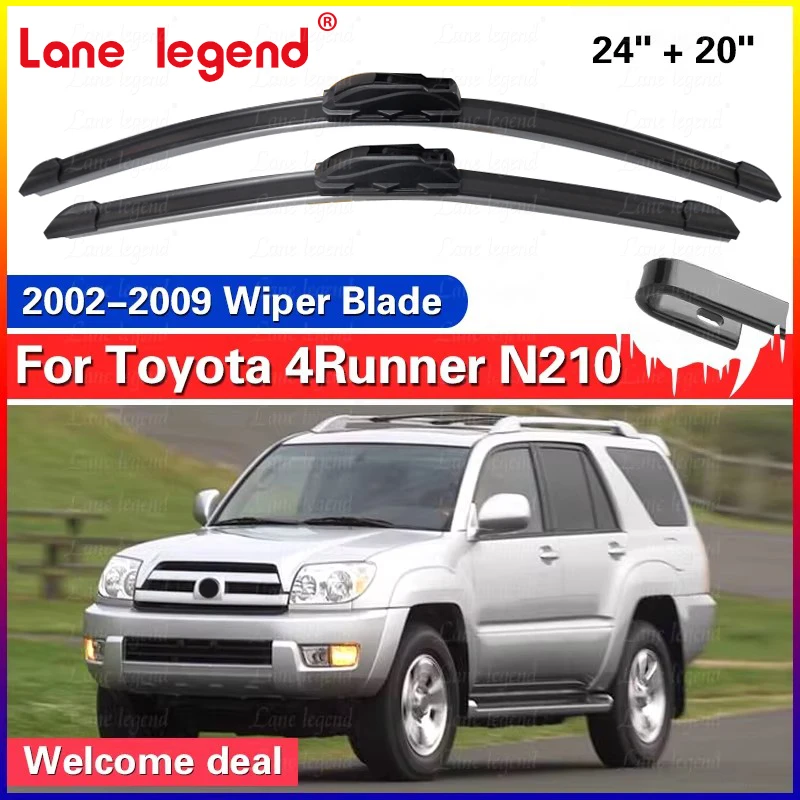 Para Toyota 4Runner N210 2002-2009 Escobillas Limpiaparabrisas Delanteras Accesorios 2003 2004 2005 2006 2007 2008 24"+20"