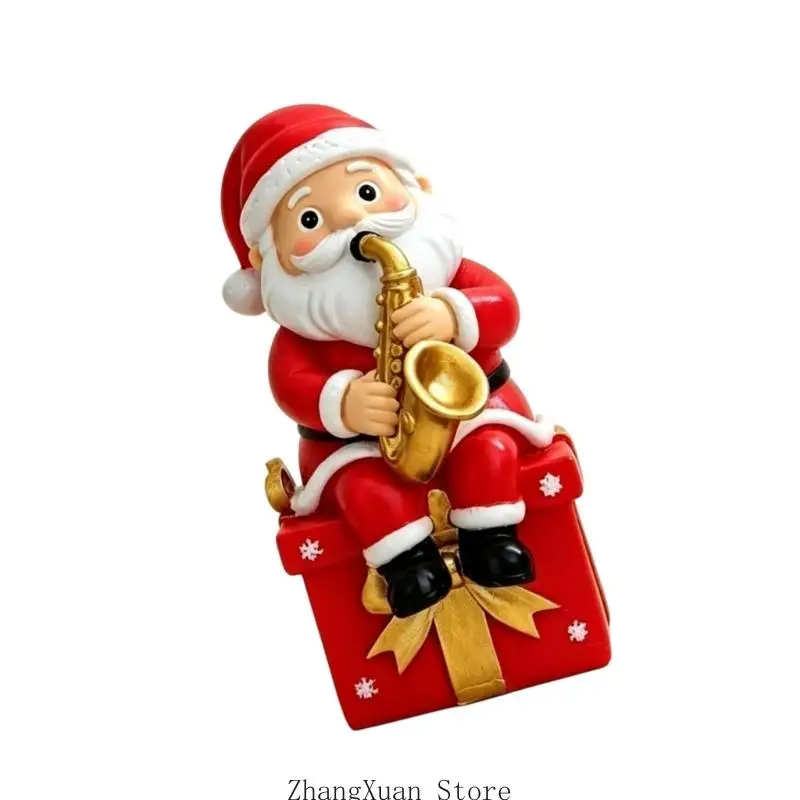 Weihnachtsmann-Weihnachtsfigur-Akzent für Schreibtischregal und Flurdisplay 3XUF – Detail 8