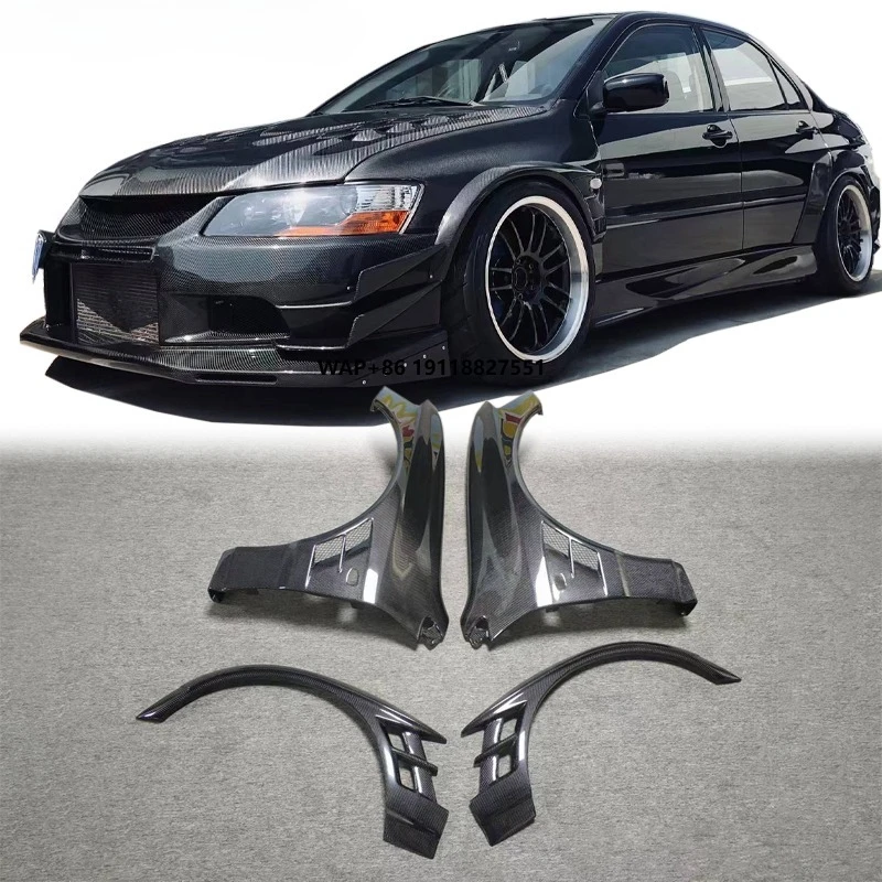 

For Lancer Evolution VII VIII IX X VT-Style Fender Performance Carbon Fiber Wide-Body Racing Wheel Arch Mudguard