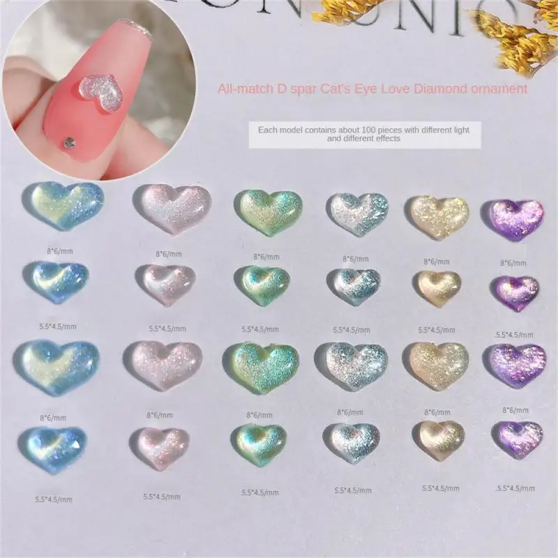 Akcesoria do paznokci Nail Art Charms Hollow 3d Nail Hollow Heart Pearl Nail