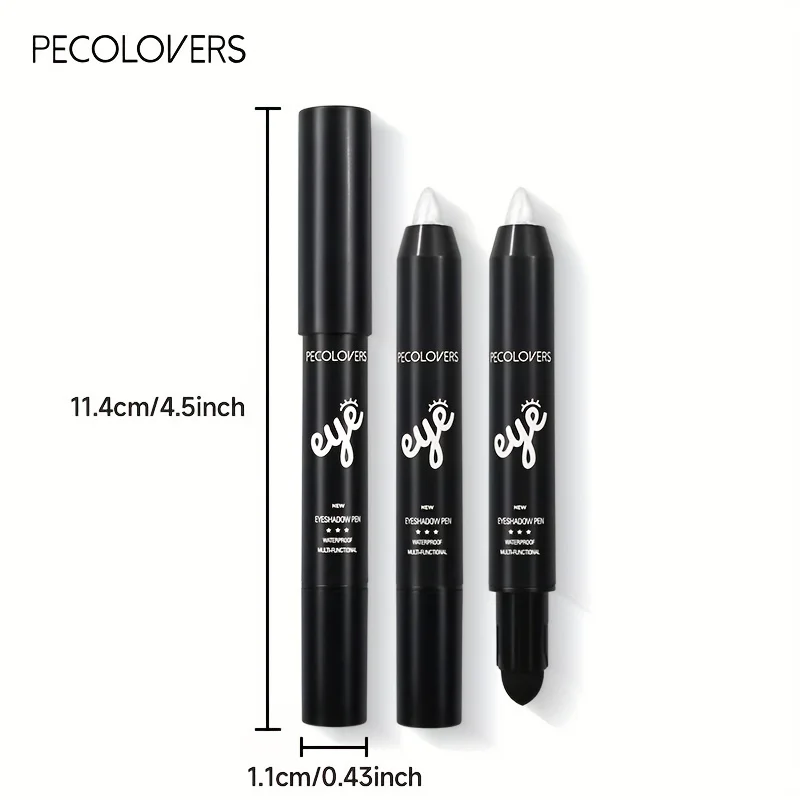 Metallic Texture Double-headed Eyeshadow Stick Shimmer Glitter Eyeshadow High Pigmented Monochrome Creamy Eyeshadow Pen