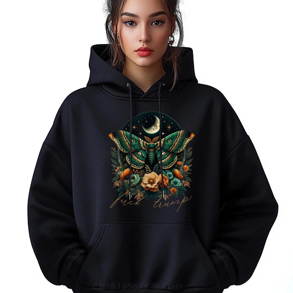 

Design Celestial Luna Moth Subtle Anti Normal Long Sleeve Autumn Hoodies Family Round Collar Hoodies Mens Sweatshrt