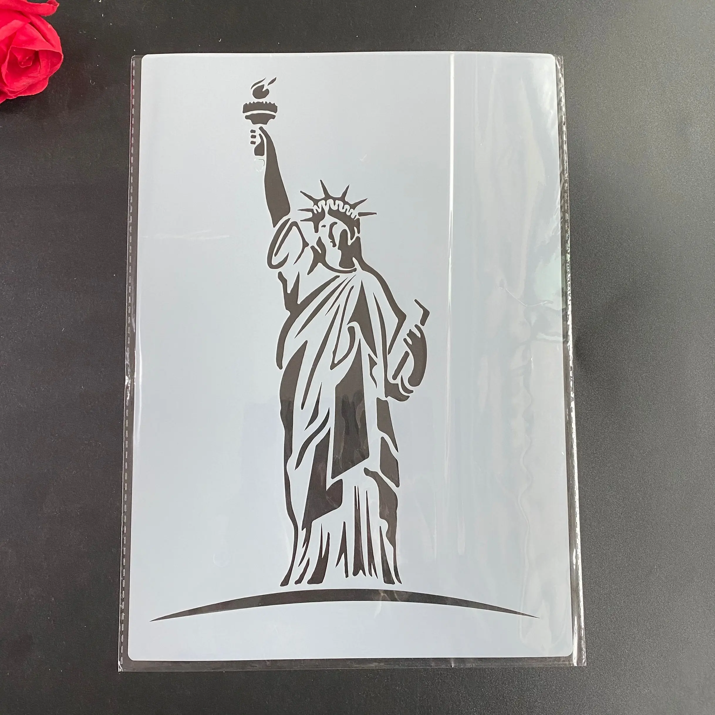 Scrapbooking Stamp Album Decorative Embossing Craft Paper DIY Liberty goddess Stencils A4 size Design Stencil for Wall Painting